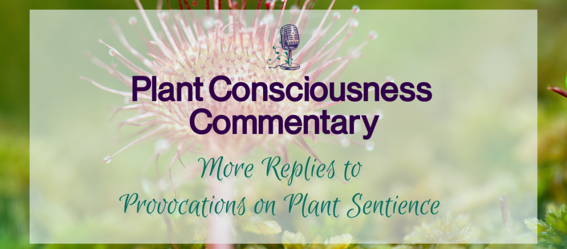 More Replies to Provocations on Plant Sentience | Plant Consciousness Commentary